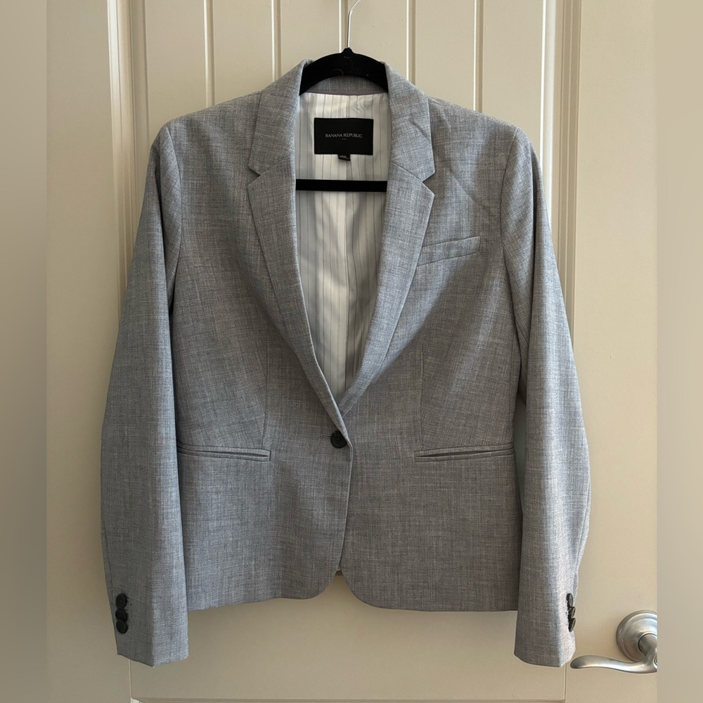 Banana Republic Classic Suit Blazer Heather Gray